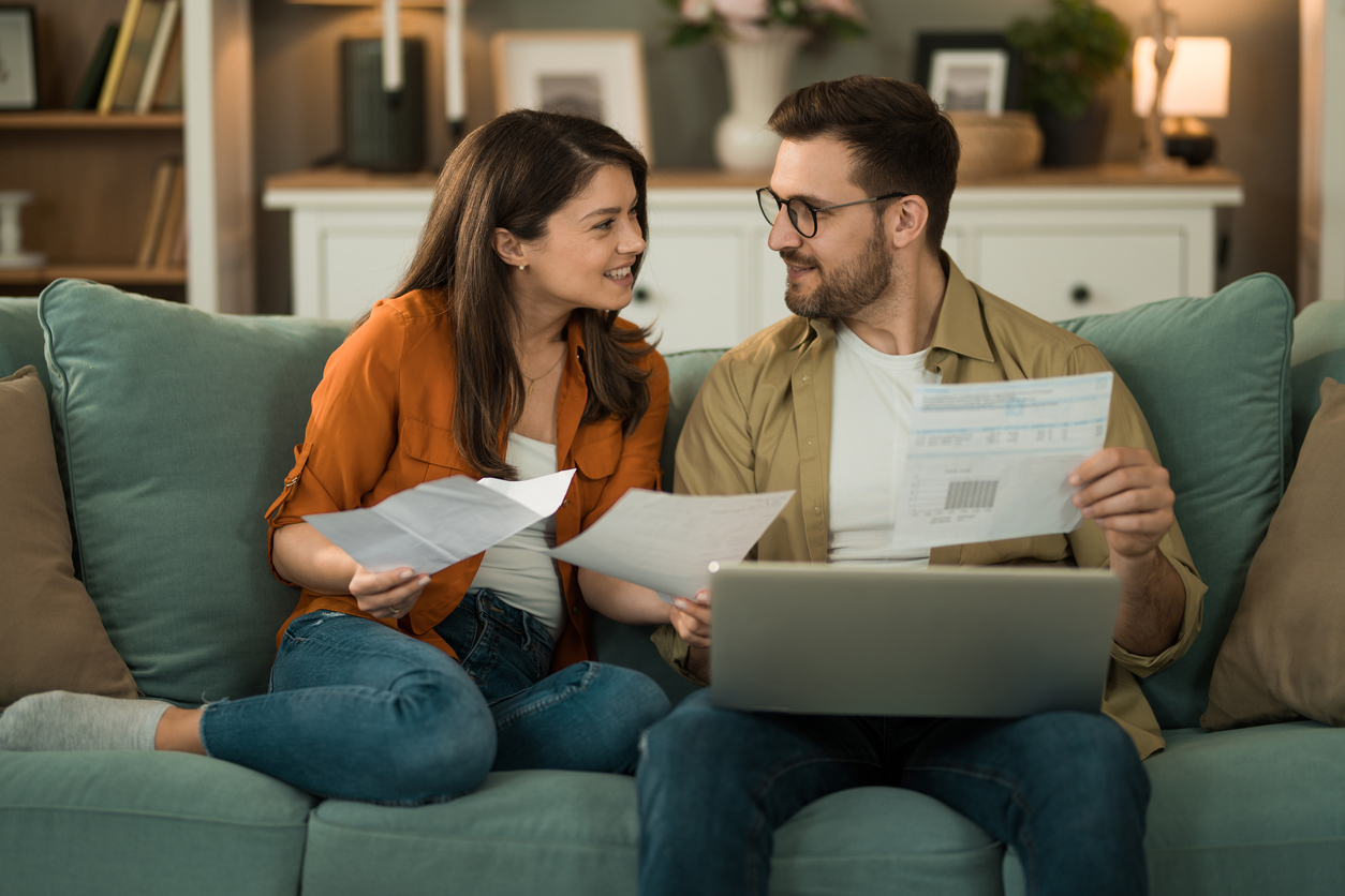 a couple planning their finances